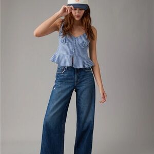 American Eagle Outfitters Peplum Corset Tank Top